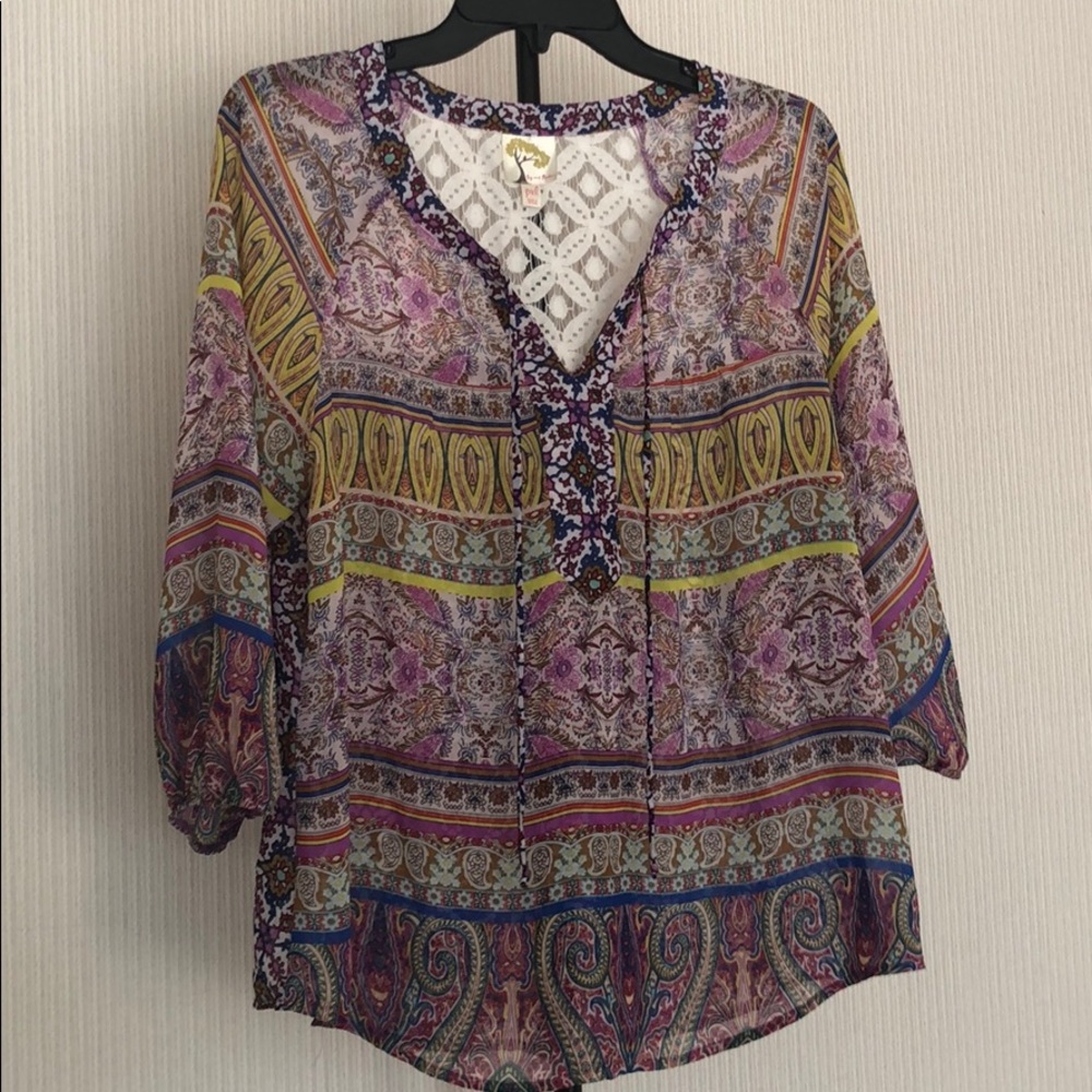 Anthropology Fig and Flower Womens Blouse